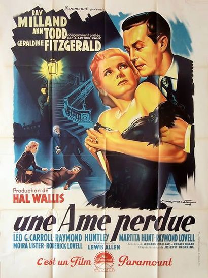 Une âme Perdue So Evil my love

Lewis Allen, 1948

Ray Milland, Ann Todd

Imp. Cinématographie...