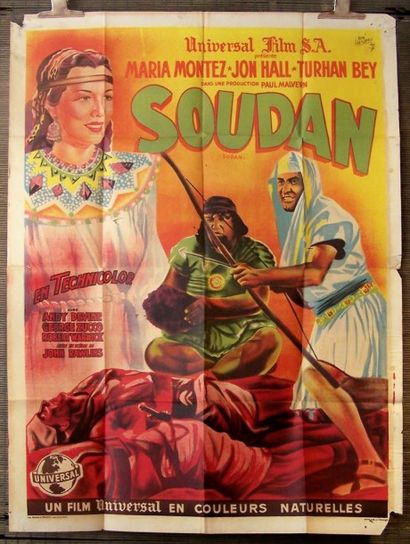 Soudan Sudan

John Rawlins, 1945

Maria Montez

imp. Affiches et Publicité, Paris

120x160...