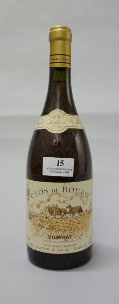 null 1 Bouteille VOUVRAY Moelleux 1er Tri "Clos du Bourg" DOMAINE HUET 1990