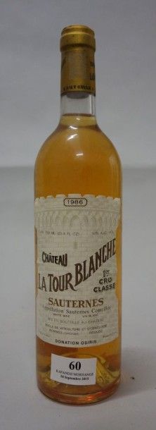 null 1 Bouteille CHÂTEAU LA TOUR BLANCHE - Sauternes 1986