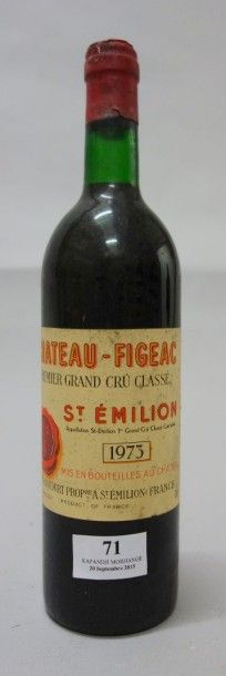 null 1 Bouteille CHÂTEAU FIGEAC - St. Emilion 1973 Etiquette légèrement tachée, capsule...