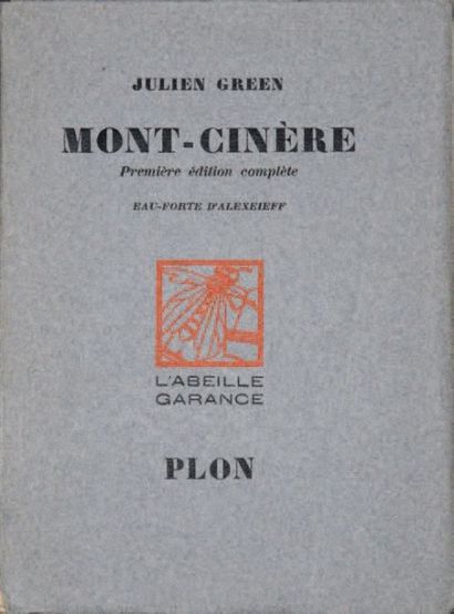 ALEXEIEFF. GREEN (Julien) Mont-Cinère. Paris, Plon (L'Abeille garance), 1928. Fort...