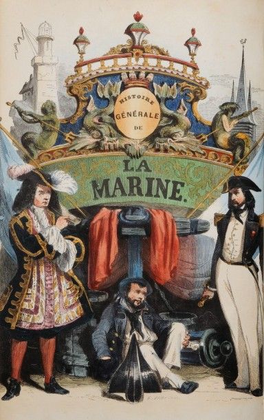 VAN TENAC Histoire générale de la Marine comprenant les naufrages célèbres, les voyages...