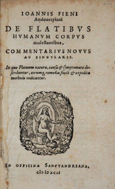 FEYENS (Johannes) De Flatibus humanum corpus molestantibus comm entarius novus ac...