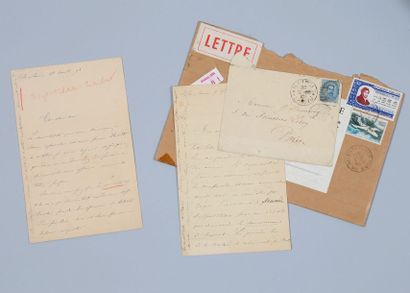 MAREY (Etienne-Jules) 2 Lettres Autographes Signées à Demenÿ. [Naples, Le Pausilippe]...