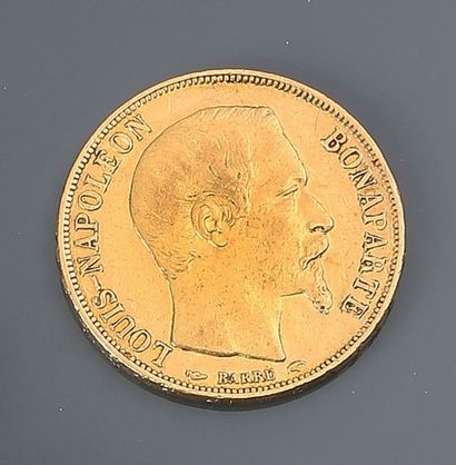 null Napoléon en or, 1852. Poids: 6,4 gr