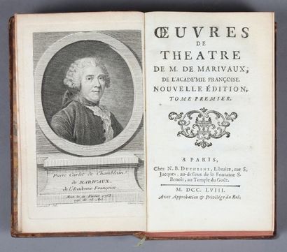MARIVAUX Oeuvres de théâtre. Nouvelle édition. Paris, Duchesne, 1758. (5 vol.) -...