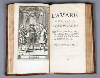 MOLIERE Les oeuvres. 6 volumes. - Les oeuvres posthumes. 2 volumes. Paris, Thierry,...