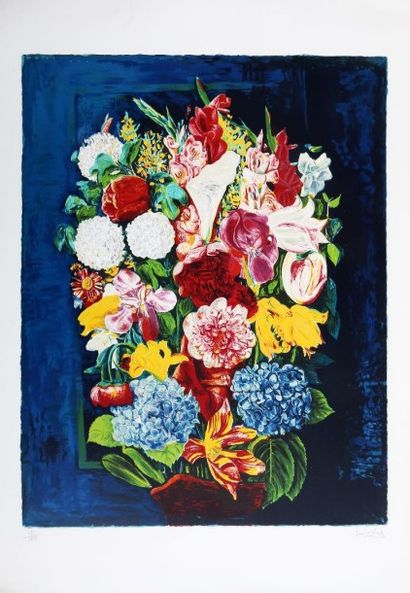 null Moïse KISLING ( 1891 - 1953) d’après 

BOUQUET DE FLEURS.

58,3 x 45 cm. 

Lithographie...