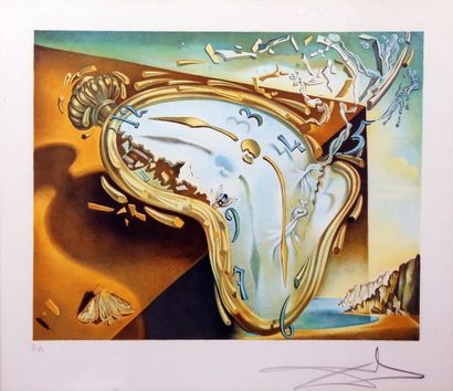 null DALI (1904-1989) d'après 

"Horloge coulante" 

épreuve d'artiste signée en...