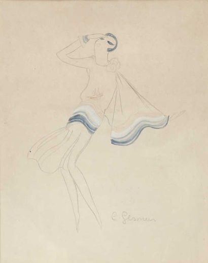null Charles GESMAR (1900-1928)

Elégante dans le vent (Mistinguett ?)

Crayon noir...