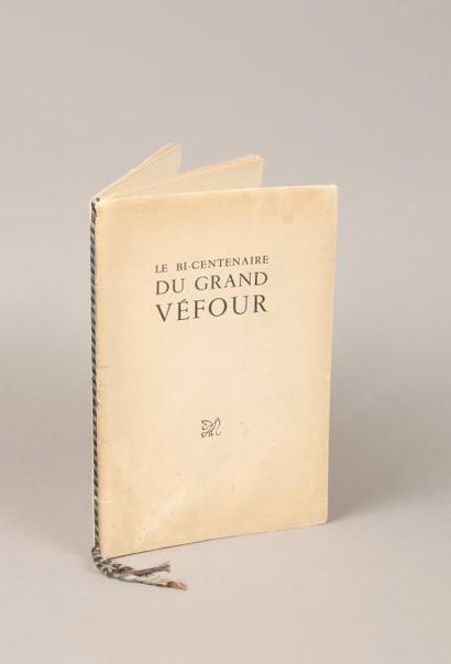 null [DESSIN ORIGINAL DE COCTEAU - GRAND VEFOUR] Le Bicentenaire du Grand Véfour,...