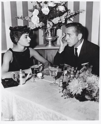 null SABRINA Audrey Hepburn et Humphrey Bogart dans le film de Billy Wilder (1954)....