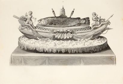 DUBOIS (Urbain) Cuisine artistique. Études de l'École moderne. Paris, Dentu, 1872-1874;...