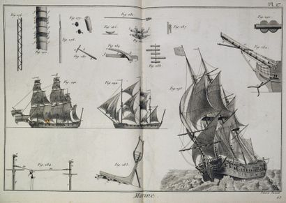 null [Marine]. Recueil de planches extraites de l'Encyclopédie méthodique. [P., Panckoucke,...