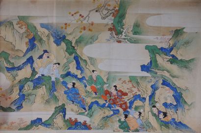 null JAPON, ÉCOLE DE TOSA, XIXe siècle

Encre et couleurs sur papier représentant...