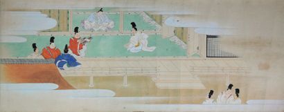 null JAPON, ÉCOLE DE TOSA, XIXe siècle

Encre et couleurs sur papier représentant...