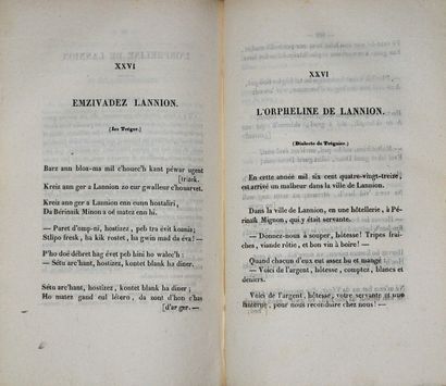 null HERSART DE LA VILLEMARQUE (Théodore). Barzas-Breiz. Chants populaires de la...