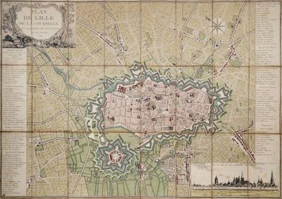 null [Lille]. Plan de Lille, de la citadelle et banlieue de la ville. S.l., s.n.,...