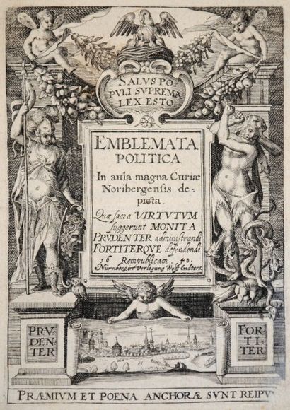 null [Emblèmes]. [ISSELBURG (Peter).]. Emblemata politica. In aula magna Curiae Noribergensis...