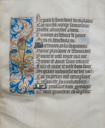 null Livre d'heures manuscrit enluminé, 2e moitié du XVe siècle. Livre d'heures contenant...