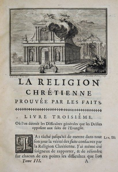 null HOUTEVILLE (abbé). La religion chrétienne prouvée par les faits. Nouvelle édition....