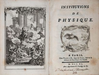 null [DU CHATELET (Émilie)]. Institutions de physique. À Paris, chez Prault, 1740....