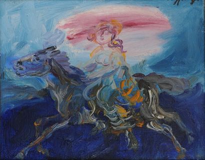 null *SPITZER Walter (né en 1927).

Femme nue sur un cheval.

Huile sur toile signée...