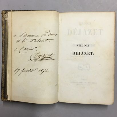 null [Théâtre]. PIERRON (Eugène). Virginie Déjazet. Paris, Bolle-Lasalle, 1856. In-8,...