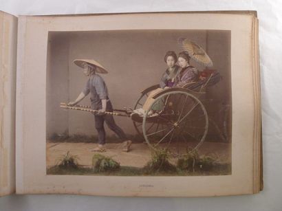 null [Japon] [Photographies]. 44 photographies originales rehaussées. [Circa 1890],...