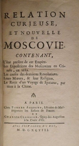 null [Russie]. Réunion de 3 relations de voyage.

- [SCHLEUSING (Georg Adam)]. La...