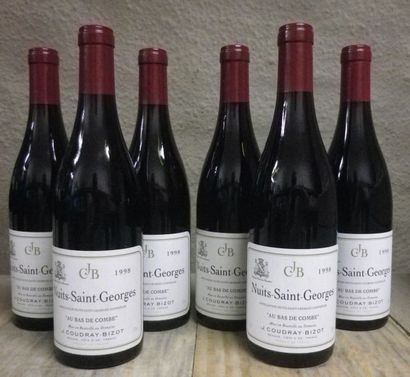 null 8 Bouteilles Nuits St Georges "Bas de Combes" - Coudray Bizot, 1998