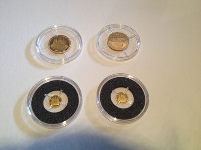 Ensemble de pièces en or :

- 2 x 5 € Europa...
