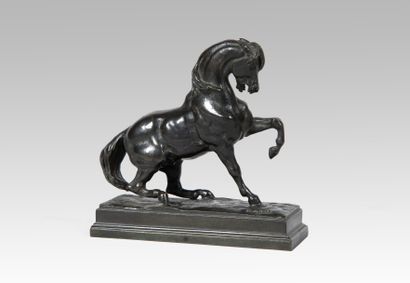 null BARYE Antoine Louis (1795-1875).
Cheval turc n°4, antérieur gauche levé, terrasse...