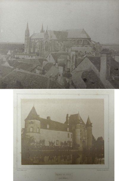 VARIN FRÈRES (XIXe SIÈCLE) Cathédrale de Reims, 1851. Château de Gueu, près de Reims,...