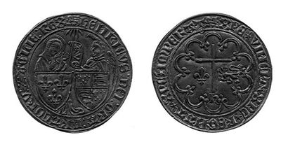 HENRI VI (1422-1453) Salut d'or. 2e ém. Rouen....
