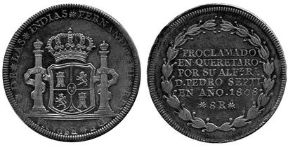 null MEXIQUE. FERDINAND VII. Médaille de proclamation. 1808. Queretaro. (C. 620,...