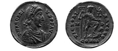 null ARCADIUS (383-408) Solidus. (395-402). Milan. Buste diadémé à dr. R./ VICTORIA...