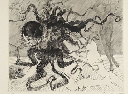 SALVADOR DALÍ (PAR OU D'APRÈS) Medusa - Mythologie pl. 16. 1963-1965. Héliogravure...