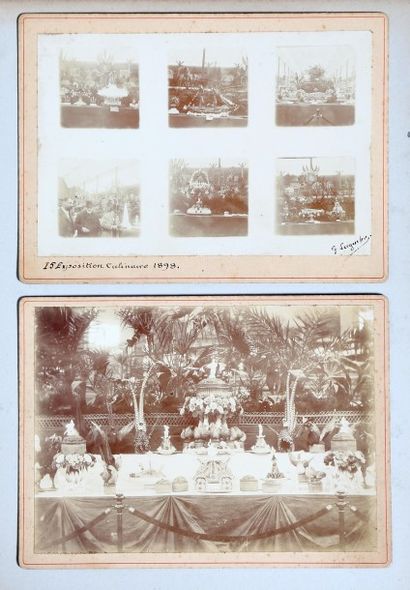 [Exposition Culinaire 1898]. 2 photographies...