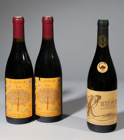 null 3 Bouteilles Côtes du Rhône Rasteau :

- 2 Bouteilles Domaine des Girasols "L'Arbre...