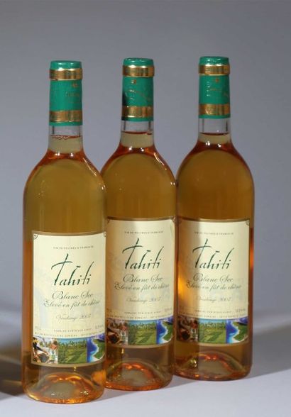 null 3 Bouteilles Vin de la Polynésie Française blanc sec TAHITI" Ranguiroa" - D....