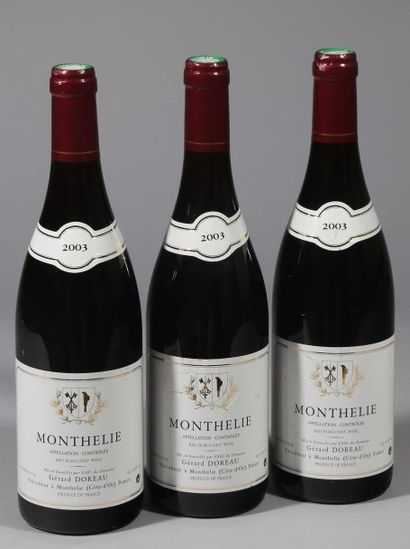 3 Bouteilles de Monthelie - Gérard DOREAU...