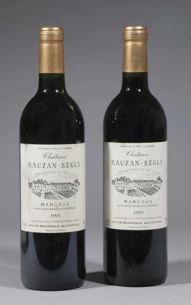 null 2 Bouteilles Château Rauzan Ségla 2ème Grand cru classé - Margaux 1995.

Etiquettes...