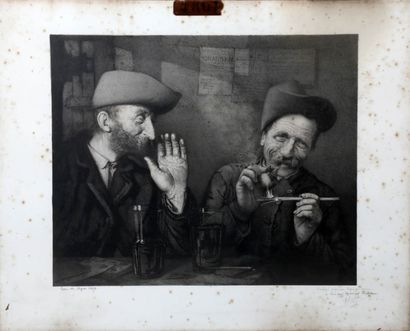 null LELEU (A.). " CEUX QUI GAGNENT ".

Lithographie représentant deux hommes jovials...