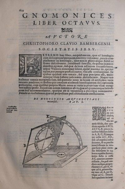 null [Gnomonique]. CLAVIUS (Christoph). Gnomonices libri octo, in quibus non solum...