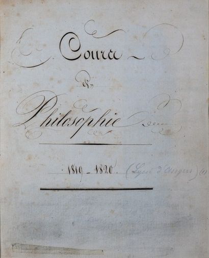 null [Manuscrit]. [Philosophie]. Cours de philosophie. 1819-1820. [Donné au Lycée...