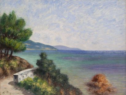 Auguste PEGURIER (1856-1936).
Paysage méditerranéen...