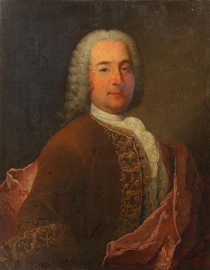 Ecole FRANCAISE vers 1730.
Portrait d'homme.
Huile...