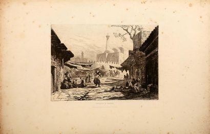 null Charles LONGUEVILLE (1829-1899).
- Une rue à Beyrouth.
Eau-forte signée dans...